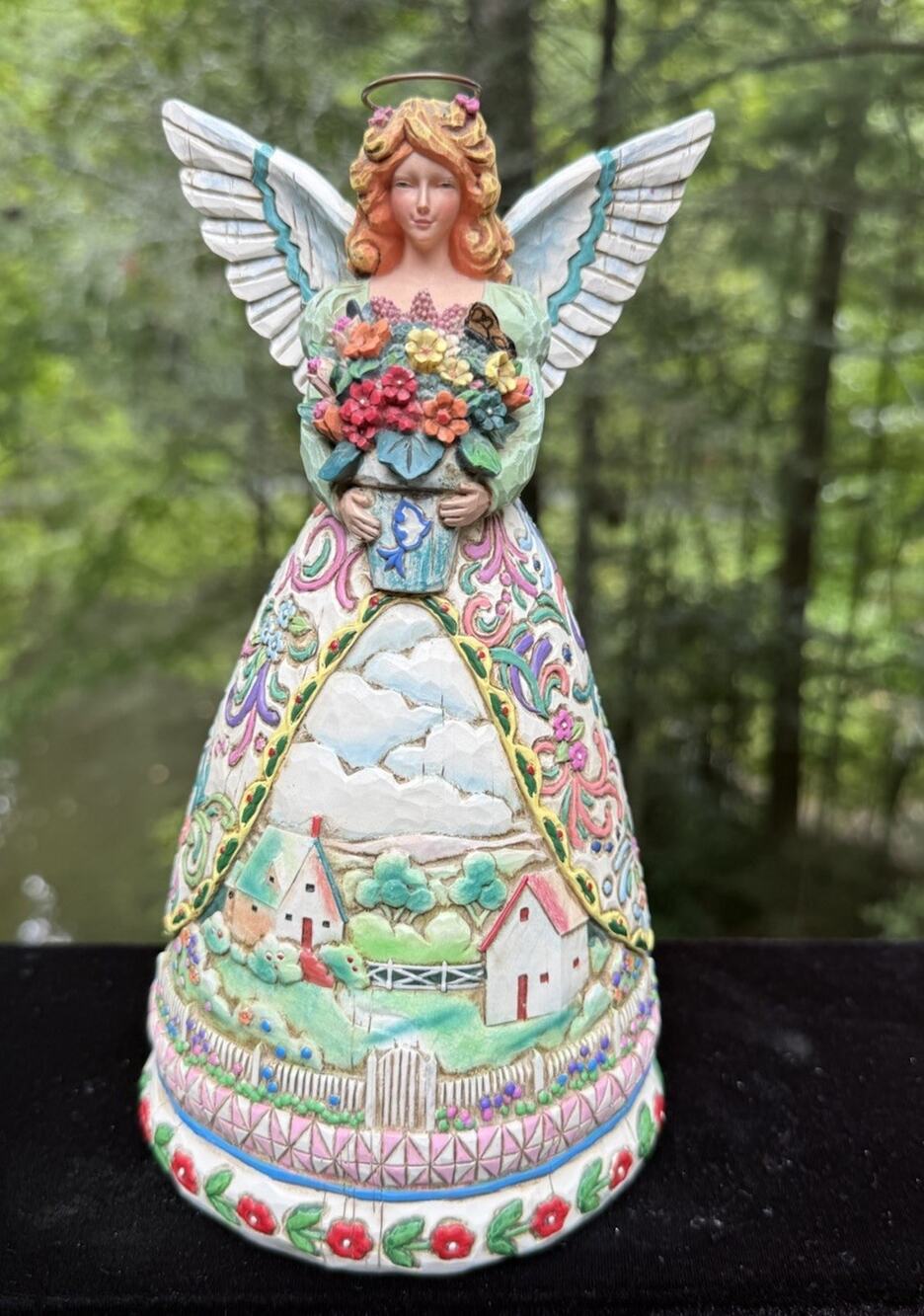 Jim Shore Heartwood Creek Angel Figurine "New Beginnings" CL1674 9” EUC No Box
